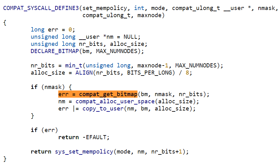 Screenshot showing vulnerable code